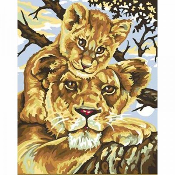 Animal Lion Diy Paint By Numbers Kits