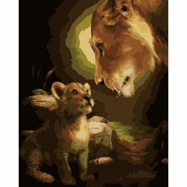 Animal Lion Diy Paint By Numbers Kits