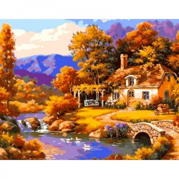 Landscape Village Paint By Numbers Kits